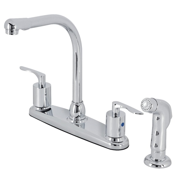 Kingston Brass FB751SVLSP Centerset Kitchen Faucet with Plastic Sprayer, Polished Chrome FB751SVLSP - main
